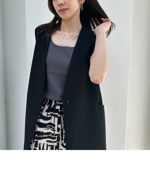 【WEB限定】スクエアネックタンクトップ≪手洗い可能≫