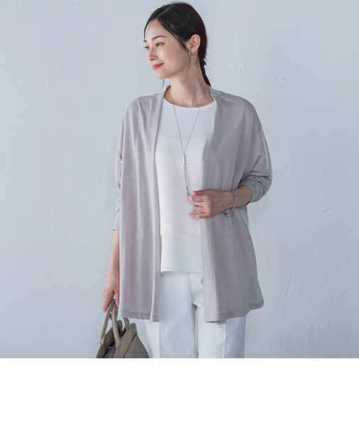 クールコンフォートカーディガン≪接触冷感/洗濯機で洗える≫