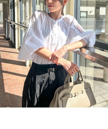 【WEB限定】コットンボイルブラウス≪手洗い可能≫