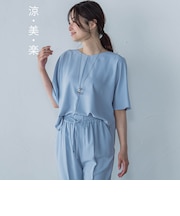 【涼・美・楽】ハーフスリーブブラウス《WEB限定カラー》