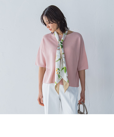 ラメ入りホールガーメントVネックニット≪手洗い可能≫