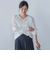 ドライタッチメッシュVネックニット≪手洗い可能≫