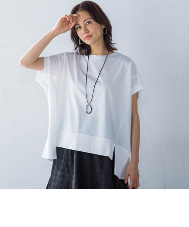 【WEB限定】リネンライクシアーニット≪手洗い可能≫