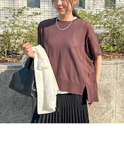 【WEB限定】リネンライクシアーニット≪手洗い可能≫