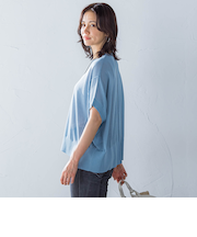 【WEB限定】リネンライクシアーニット≪手洗い可能≫