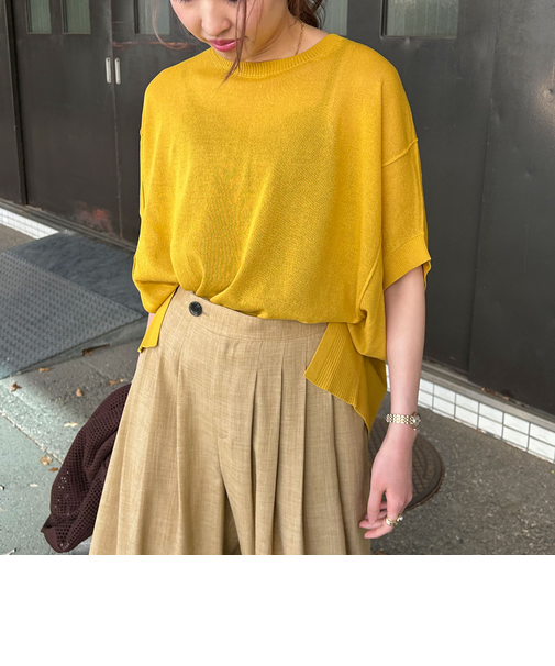 【WEB限定】リネンライクシアーニット≪手洗い可能≫