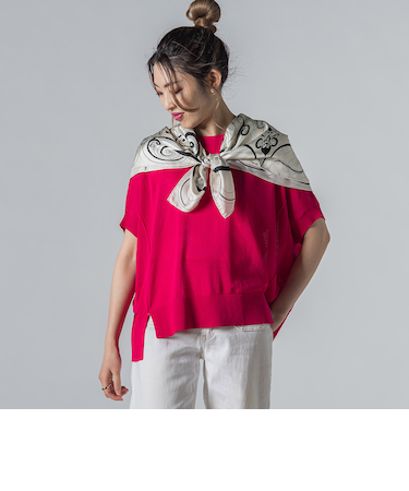 【WEB限定】リネンライクシアーニット≪手洗い可能≫