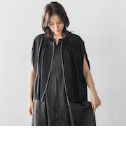 【WEB限定】スリットスリーブノーカラーブルゾン≪手洗い可能≫