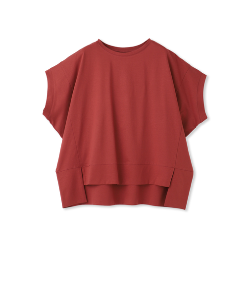 ラウンドヘムフライスカットソー≪手洗い可能≫