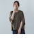 【WEB限定】サテンフィールドレープブラウス≪セットアップ対応/洗濯機で洗える≫