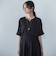 【WEB限定】サテンフィールキーネックブラウス≪セットアップ対応/洗濯機で洗える≫