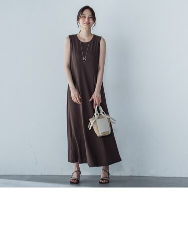 【WEB限定】ひやさらシワレスワンピース≪洗濯機で洗える≫