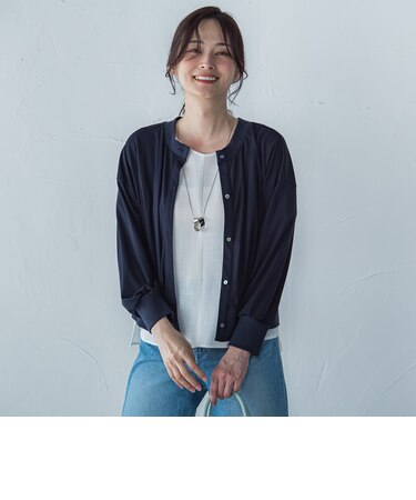 【WEB限定】ひやさらシワレスライトカーディガン≪洗濯機で洗える≫