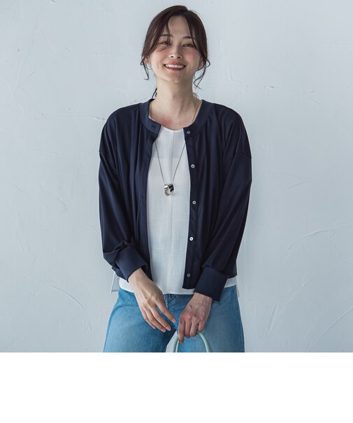 【WEB限定】ひやさらシワレスライトカーディガン≪洗濯機で洗える≫