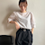 【WEB限定】ラメストライプ袖タックブラウス ≪手洗い可能≫