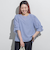 【WEB限定】ラメストライプ袖タックブラウス ≪手洗い可能≫