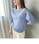 【WEB限定】リボンカットジャガードシアーブラウス