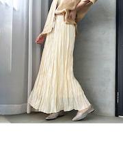 【WEB限定】グリッターシャイニープリーツスカート