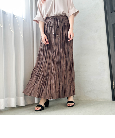 【WEB限定】グリッターシャイニープリーツスカート