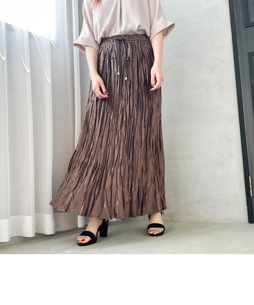 【WEB限定】グリッターシャイニープリーツスカート