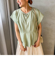 【WEB限定】ライトドライペプラムカットソー