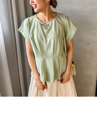 【WEB限定】ライトドライペプラムカットソー
