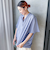 【WEB限定】キュプラ混ストライプバンドカラーブラウス ≪手洗いOK≫