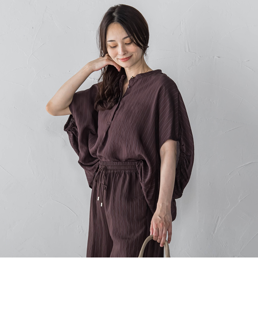 【WEB限定】TRストライプブラウス