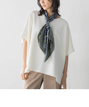 【WEB限定】【manipuri】＜シルクスカーフ88＞ ドットビット