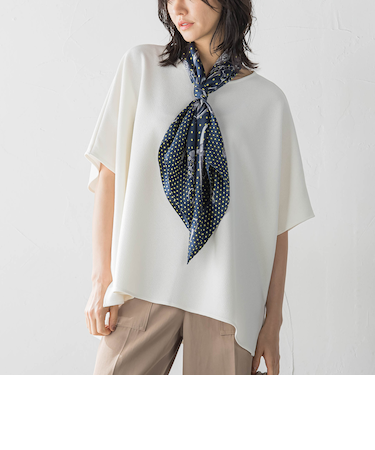 【WEB限定】【manipuri】＜シルクスカーフ88＞ ドットビット