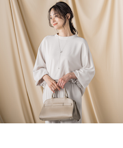 キレイ×リラックス スタンドカラーブラウス≪接触冷感/UV/洗濯機で洗える≫