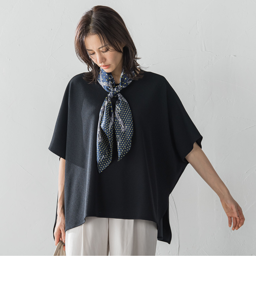 つぶつぶジョーゼットカットソー≪洗濯機で洗える≫