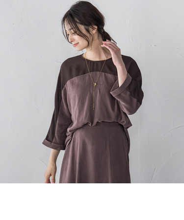 エアリースエードブラウス ≪洗濯機で洗える≫
