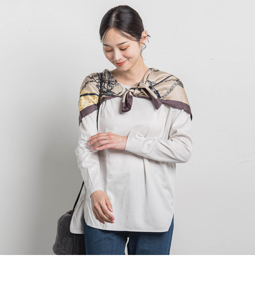【WEB限定】汗じみ防止スムースロングTシャツ ≪洗える／接触冷感≫