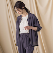 キレイ×リラックス ライトブルゾン ≪接触冷感 / UV / 洗濯機で洗える≫