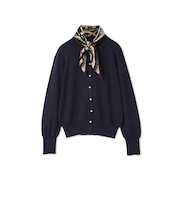 スカーフ付きカーディガン≪手洗い可能≫