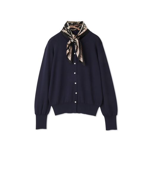 スカーフ付きカーディガン≪手洗い可能≫