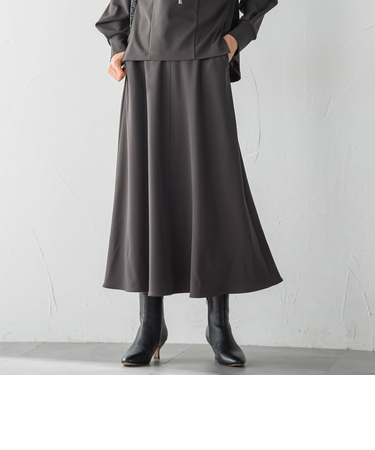 プロシェルジョーゼット フレアスカート ≪セットアップ対応/洗濯機で洗える≫