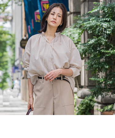 後染めボイルシアーフリルブラウス≪洗濯機で洗える≫