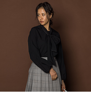 フォルムボウタイブラウス≪洗濯機で洗える≫