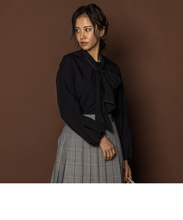 フォルムボウタイブラウス≪洗濯機で洗える≫