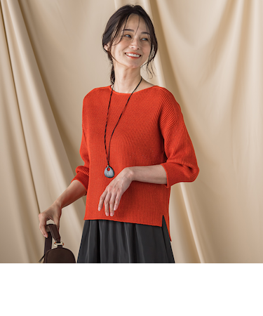 ラメミックスニットプルオーバー≪手洗い可能≫