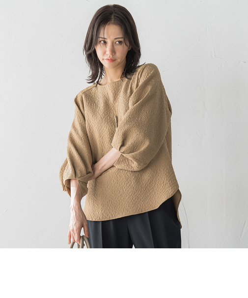 【WEB限定】エアリージャガードブラウス≪洗濯機で洗える≫