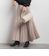 レザーライクサテンプリーツスカート≪洗える≫