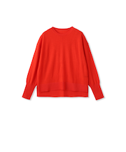 【WEB限定】ベーシックウールクルーネックニット≪洗える≫