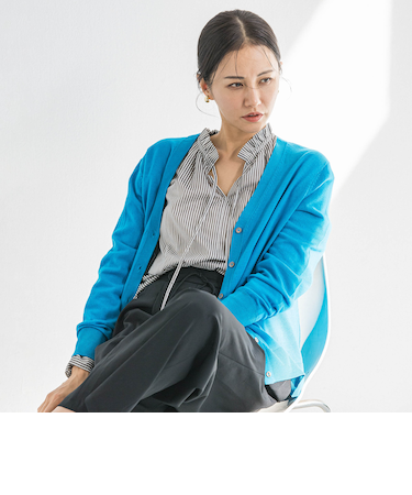 【WEB限定】ベーシックウールカーディガン≪洗える≫