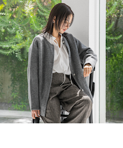 フォックス混ニットジャケット