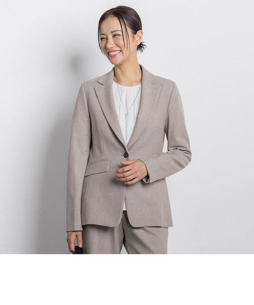 両面起毛テーラードジャケット≪洗える/セットアップ対応≫
