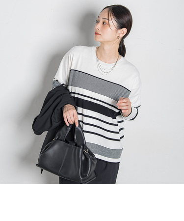 【WEB限定】ランダムボーダーニット≪11号あり/洗える≫