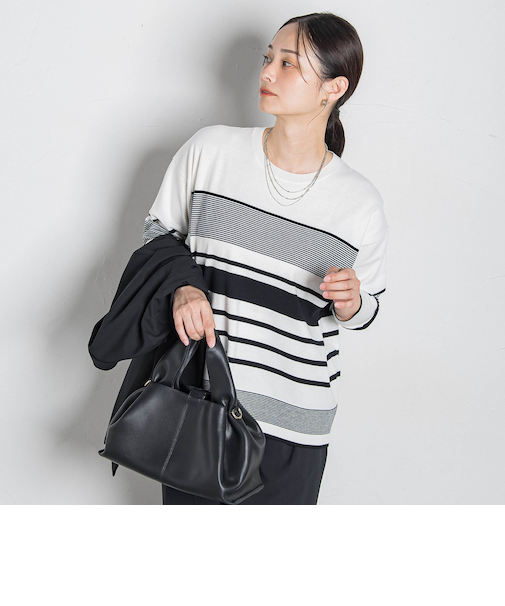 【WEB限定】ランダムボーダーニット≪11号あり/洗える≫